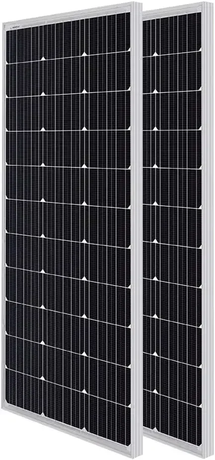 

2pcs 100W 12V 10BB Cell Monocrystalline Solar Panel, Up to 25% High Efficiency Module, Waterproof for RVs, Motorhomes, Cabins