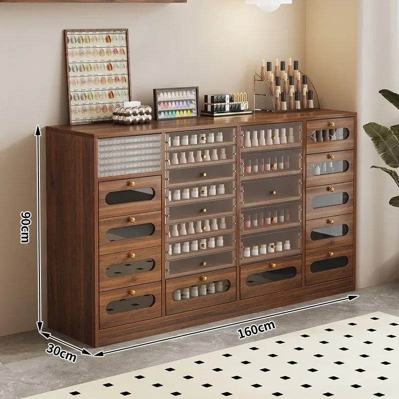 HYS Nail Art Display Cabinet Art Cabinet Polish Storage Cabinet Art Shop Nail Oil Locker 5