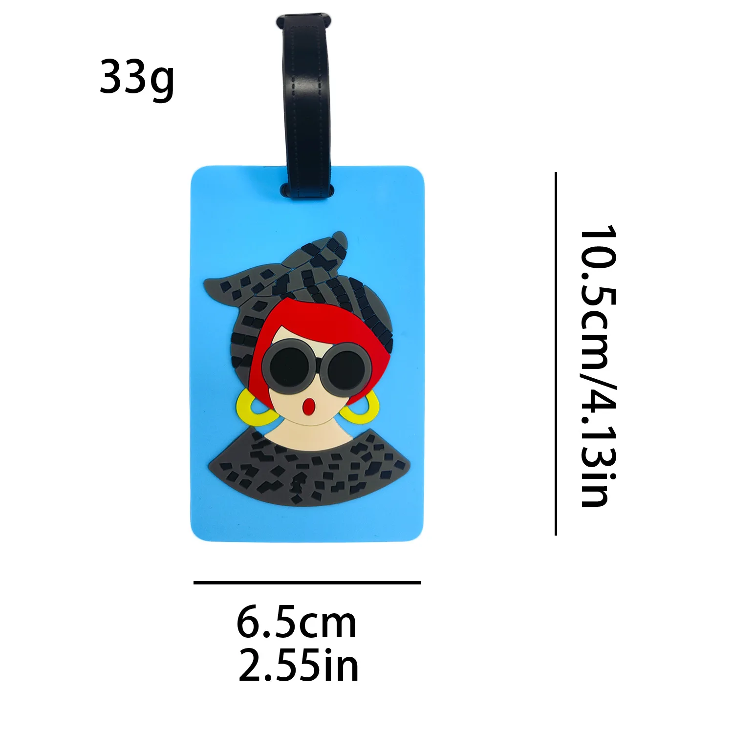إكسسوارات السفر أزياء النظارات الشمسية الفتيات PVC علامات الأمتعة مكافحة فقدان الصعود تحديد العلامة معرف اسم العلامة لطيف الأمتعة العلامة #5