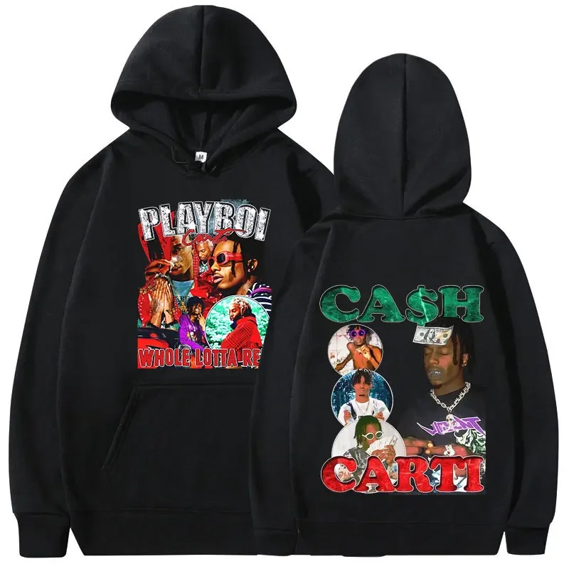 Rapper Playboi Carti Whole Lotta Red Hoodies Men Fashion Hip Hop Oversized Sweatshirts Casual Comfort Loose Pullovers Streetwear