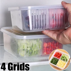 Garlic Drain Basket Storage Containers Fridge Fresh-keeping Boxes Vegetable Fruit Separation Box Kitchen Refrigerator Organizer