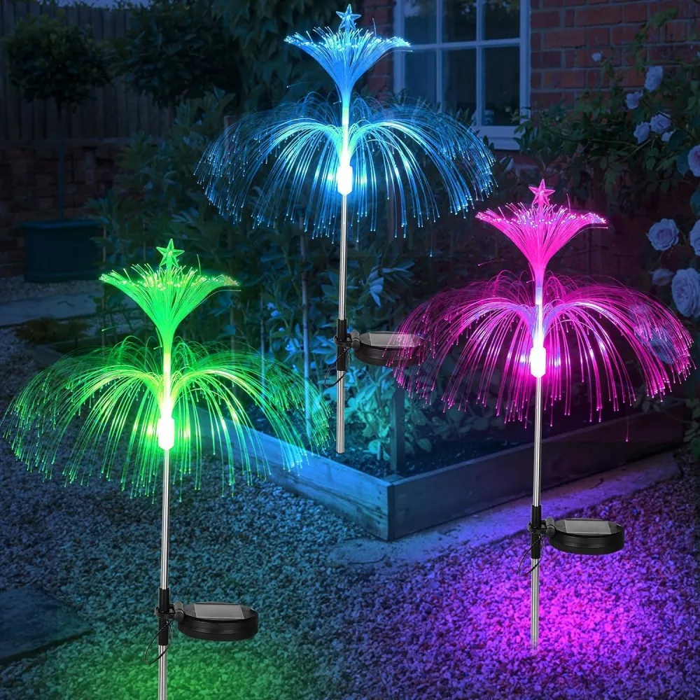 

2 упаковки, солнечный светодиодный градиентный светильник, красочные медузы, уличные декоративные фонари, светодиодный светильник для газона для наружного бассейна, двора, сада