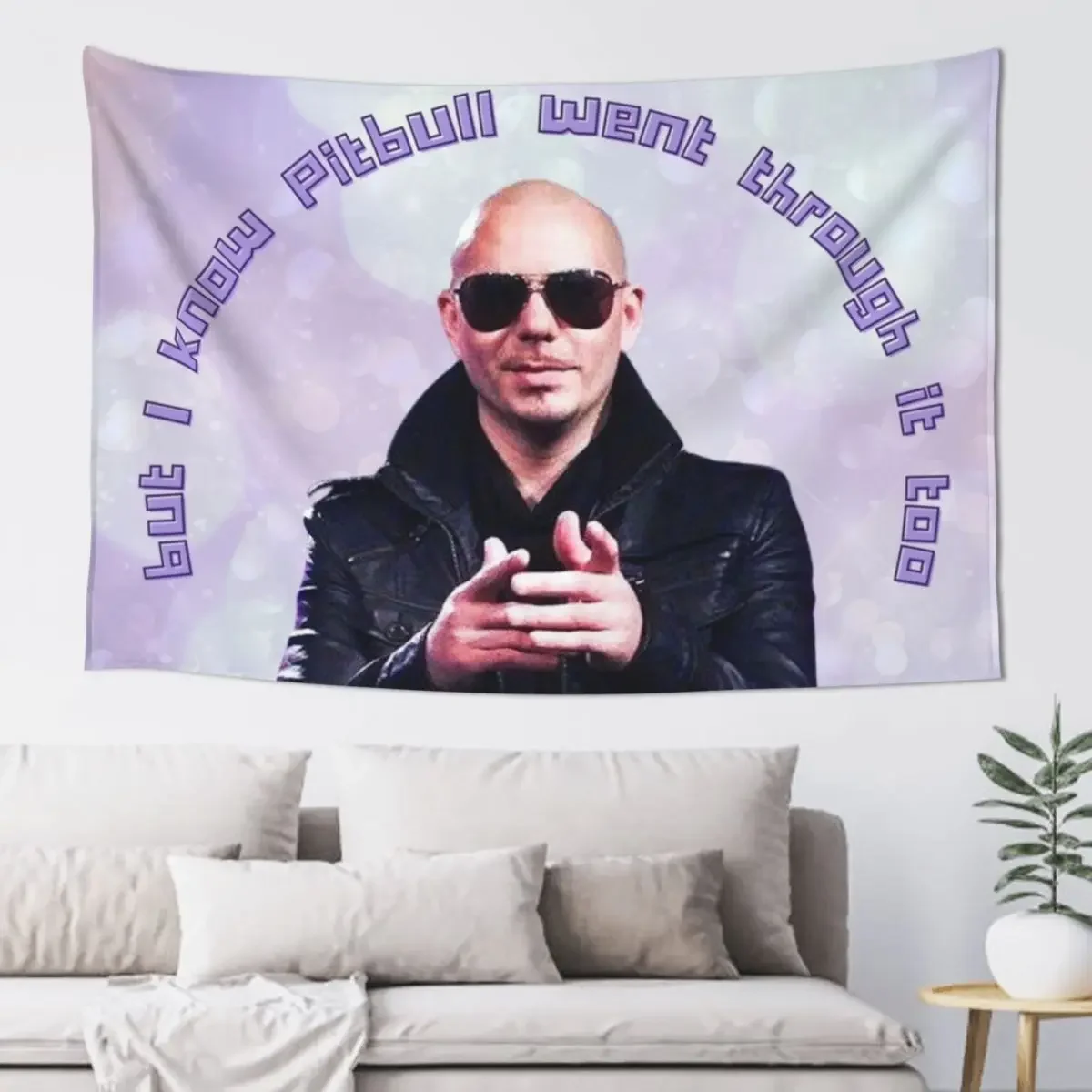 Pitbull Has Been Through It Too Mr.Worldwide Design Tapestry Aesthetic Home Decor Decoration For Home Tapestry