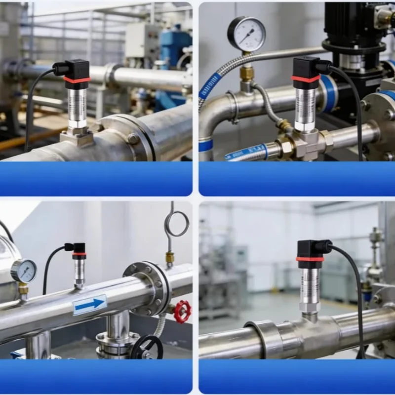 4-20mA G1/4 Pessure Transmitter 0.1bar 0.2bar 10bar Output Water Gas Oil Liquid 200bar 50mbar Pressure Sensor