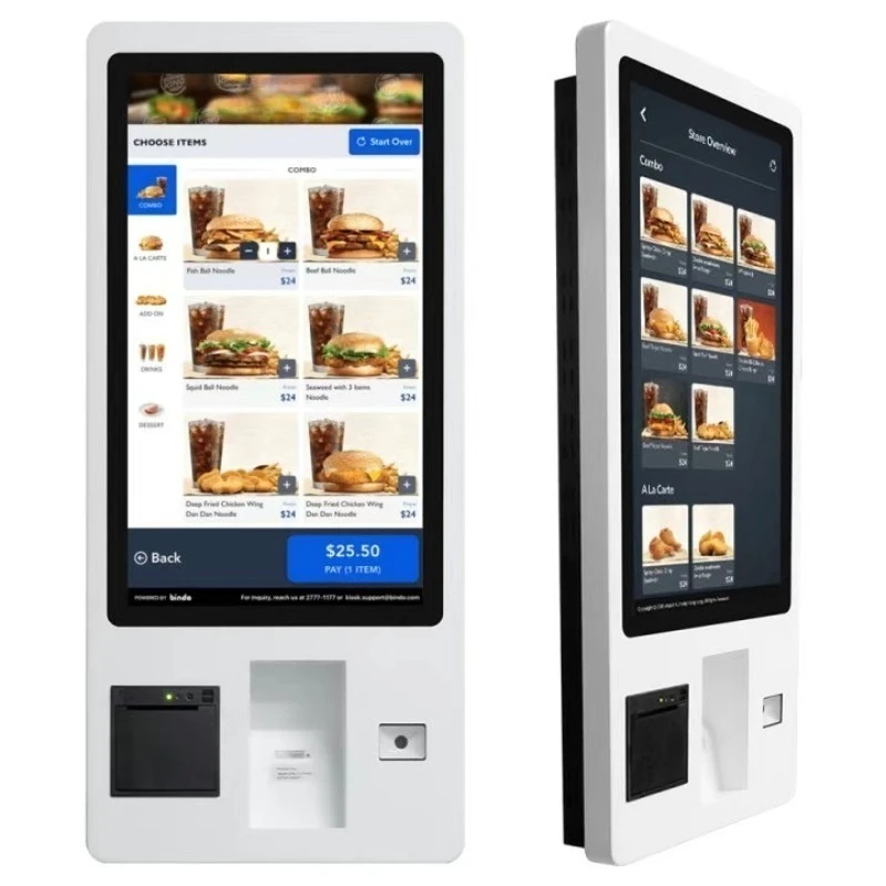 21.5inch 27inch Interactive Self Service Payment Kiosk Automatic Touch Screen Self Checkout Kiosk Machines