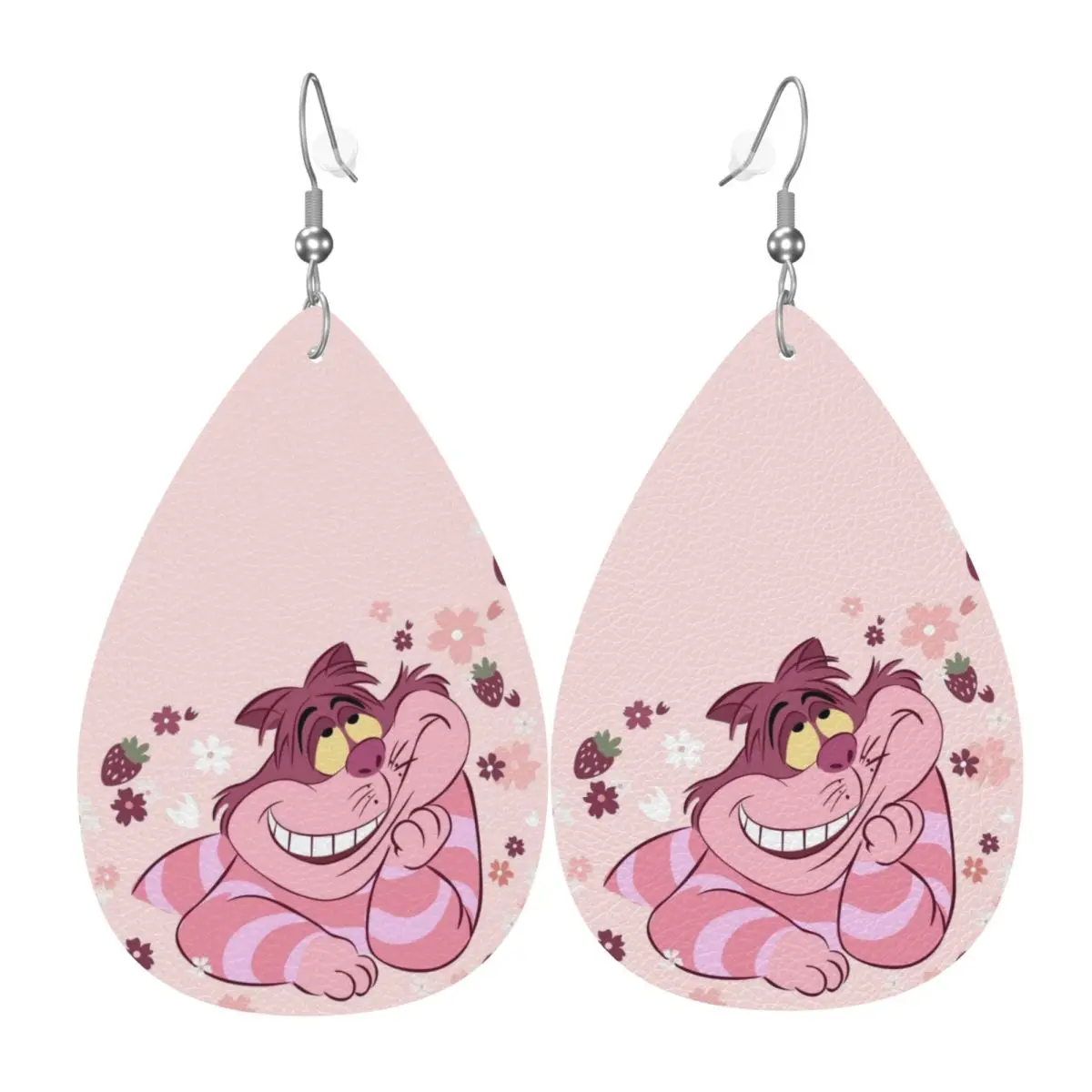 

Кожаные серьги-капли «Чеширский кот» для женщин, легкие, в стиле «Алиса в стране чудес», для вечеринок и праздников