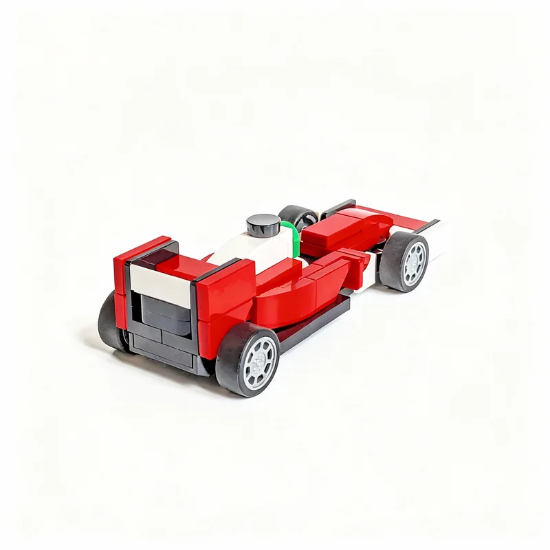 102 Piezas MOC Tiny H Finish Line, Bloques de Construcción de Modelos City Champions sin Adhesivos, Regalo de Navidad, Juguetes de Ladrillos para Niños