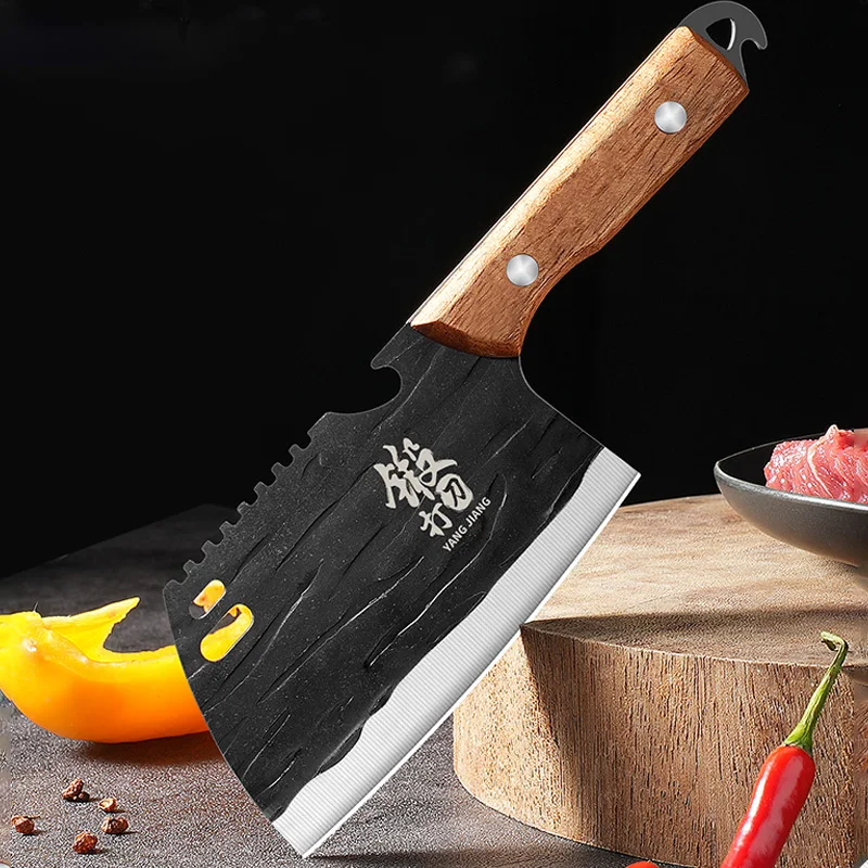 1/2/5pcs Kitchen knives, sharp carving knives for forging knives, stainless steel knife with solid wood handle chef's knife