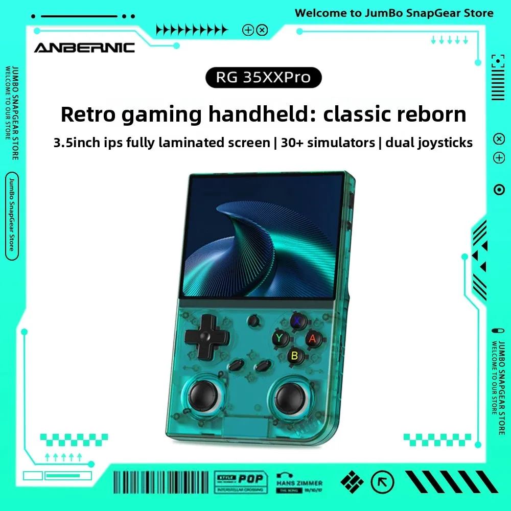 Портативная игровая консоль Anbernic RG 35XX Pro Retro, игровой плеер RG35XX Pro с поддержкой вывода на HD TV, Wi-Fi, потоковой передачи, контроллер RixelHK