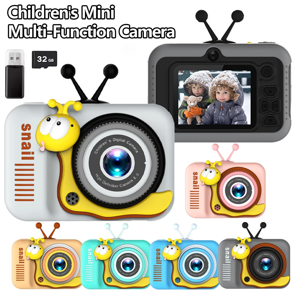 Câmera infantil mini tela hd 1080p câmera de vídeo de projeção 20mp câmera digital infantil zoom 4x tela de 2.0 polegadas lentes duplas