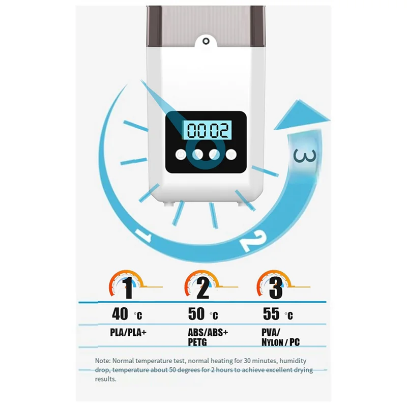 Filament Dry Box Adjustable Temperature 1Kg Keeping Filament Dry Holder 3D Printer Accessories White