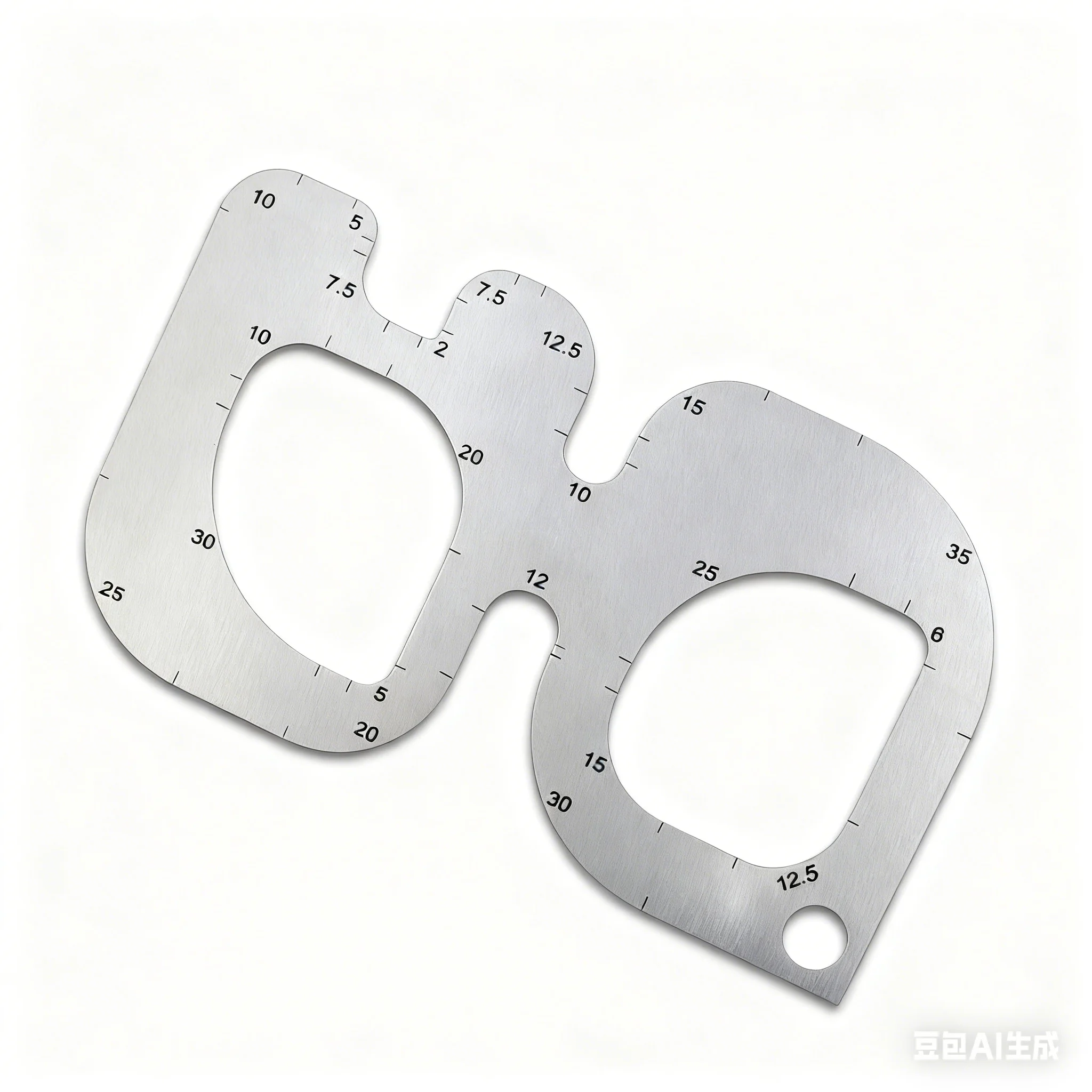 Stainless Steel Leather Gauge round Angle Ruler DIY Handcraft Proofing Layout Template for Crafting And Handmade Goods