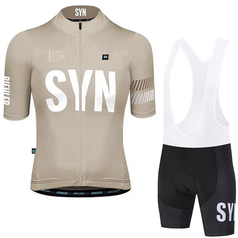 

Летний мужской велосипедный костюм SYN: комплект с коротким рукавом, быстросохнущая велосипедная майка, шорты для горного велосипеда с подкладкой.