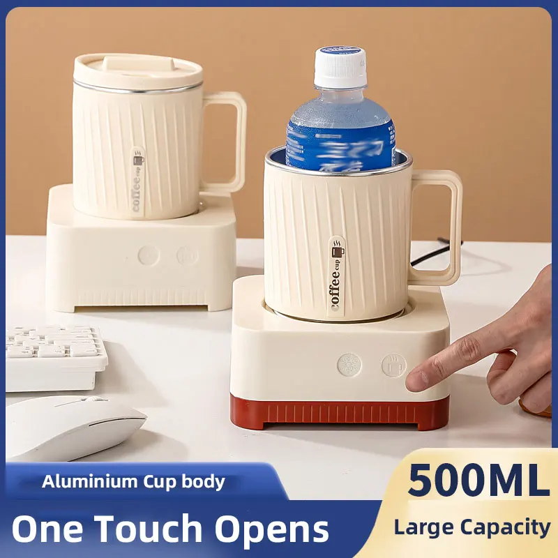 500ml Fast Beer Cooling Cup,Office Drink Mini Refrigerator,Electric Portable Cooler Heater,Fresh Beverage Iced Cold Fridge Home