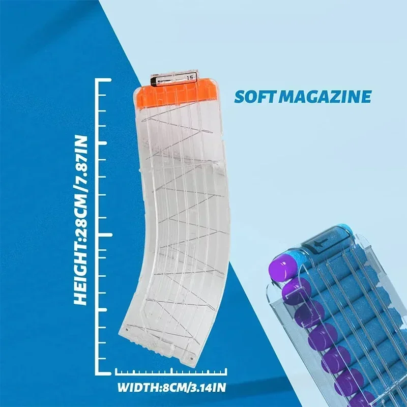 

1/3 шт. изогнутые клипсы для дротиков (15 шт.) в форме банана, совместимые с магазинами Nerf Elite - быстрозаряжаемый клипс для мягких дротиков для игрушечных пистолетов Nerf