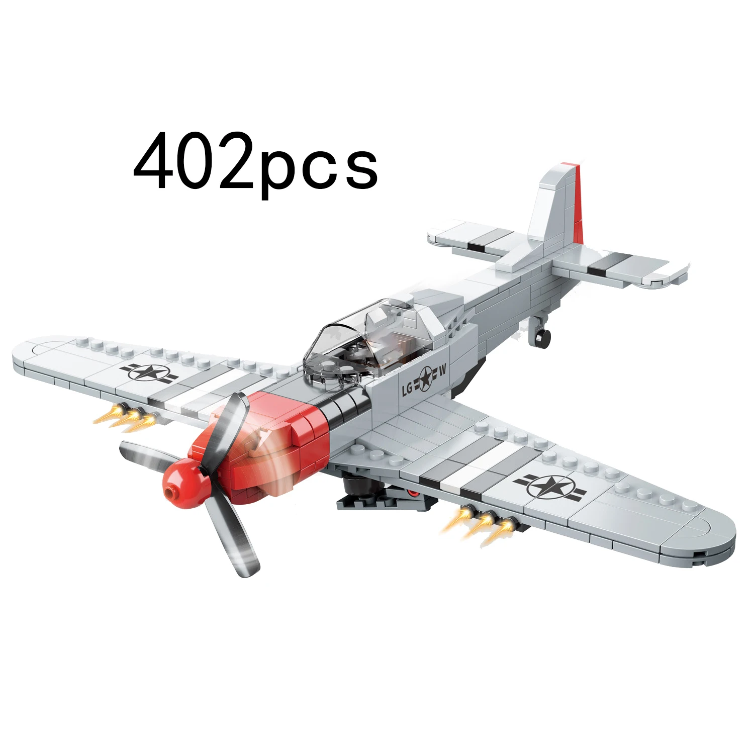 WW2 Airplane German Soviet Plane Building Blocks World War II 2 Military Armor Sets DF-109 ME262 P51 Fighter Warplane For Gift