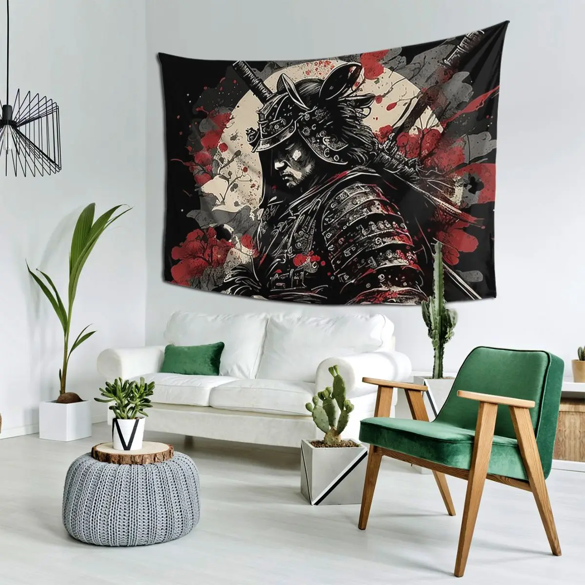 

Japanese Samurai Warrior Tapestry Wall Hanging Aesthetic Home Decor Tapestries for Dorm Room