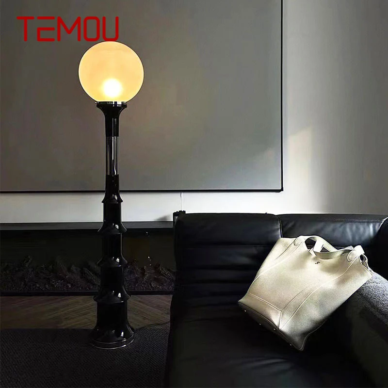 

TEMOU Nordic Minimalism Floor Lamp Cream Style Living Room Bedroom LED Creativity Decorative Atmosphere