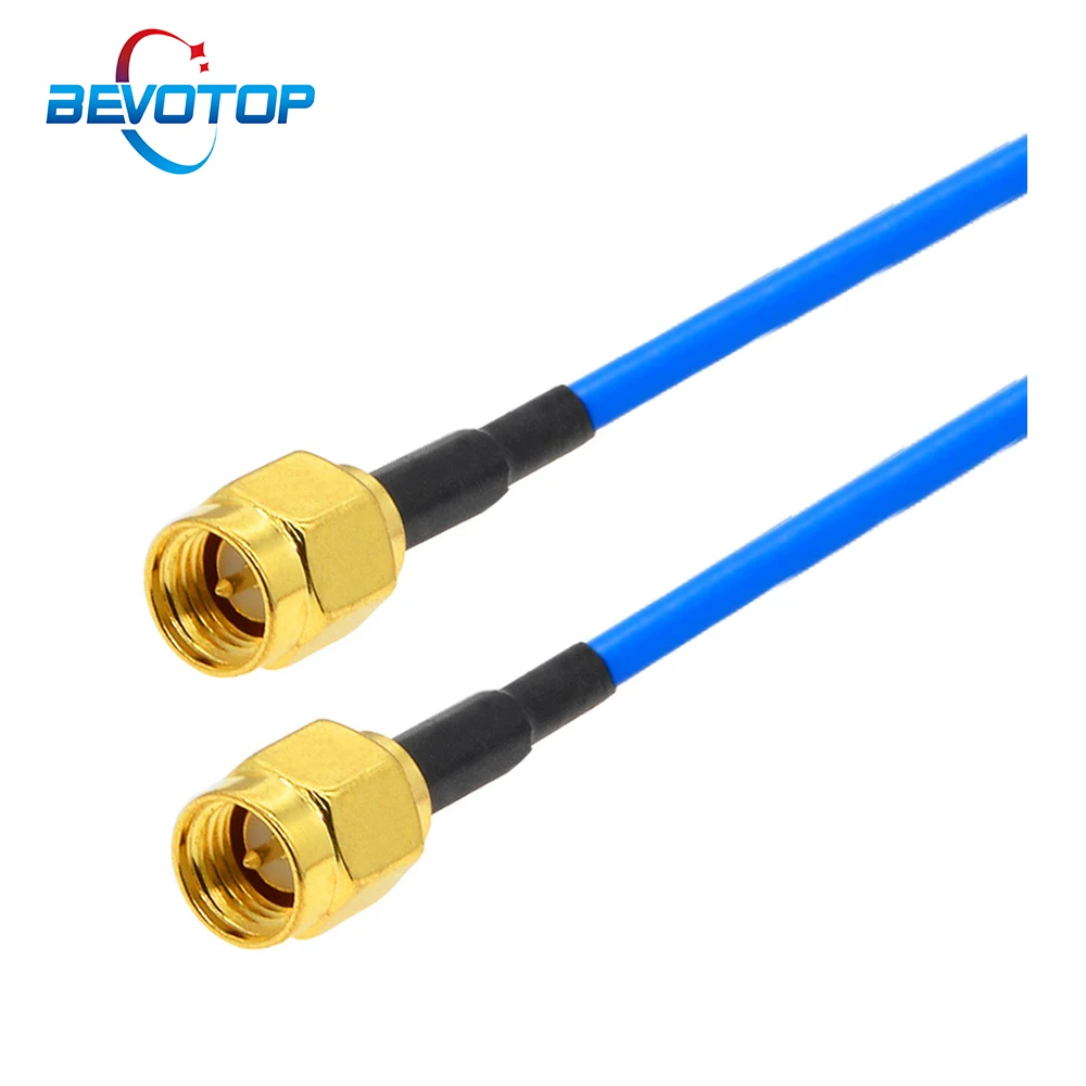 10PCS/LOT Blue RG405 Cable SMA Male to SMA Male / RP-SMA Male Coax Jumper Pigtail WIFI Router Antenna Extension Cable RF Adapter