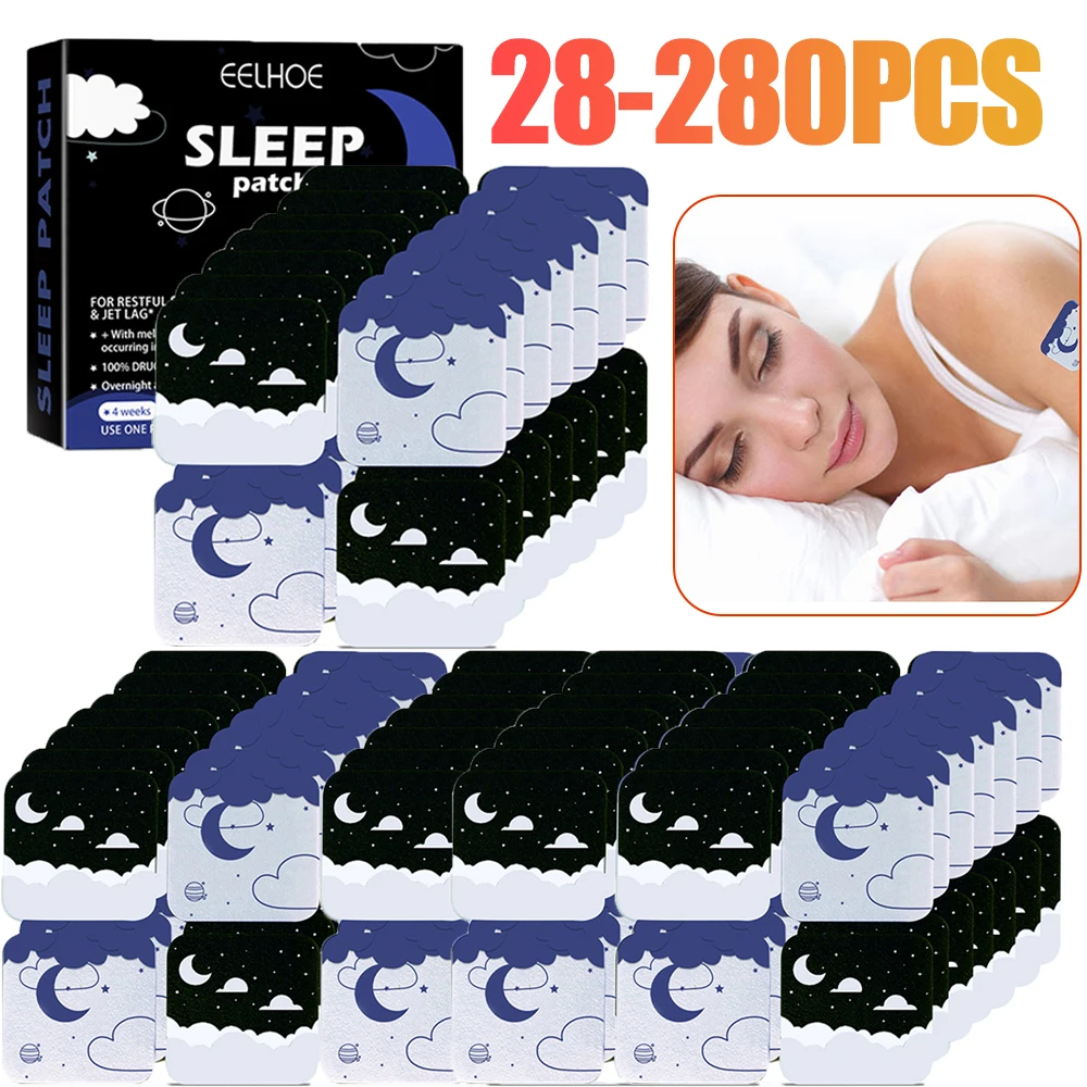 28-280pc Insomnia Treatment Relieve Anxiety Decompression Headache Neurasthenia Soothing Stickers Body Relaxing Help Sleep Patch