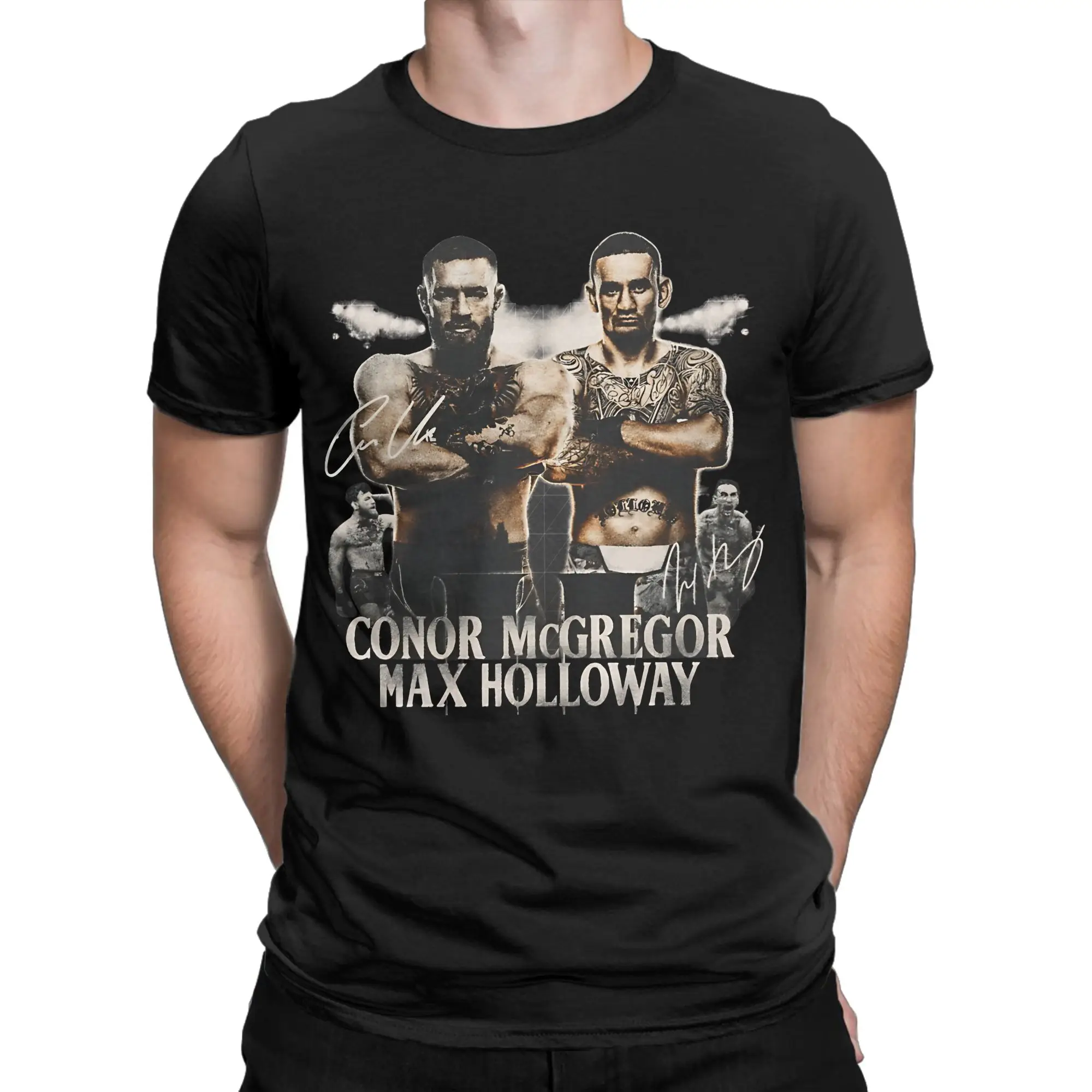 Men Women  Maxs Holloways vs Conors McGregors Shirt Pure Cotton Graphic Printed T-Shirt  Top Clothing