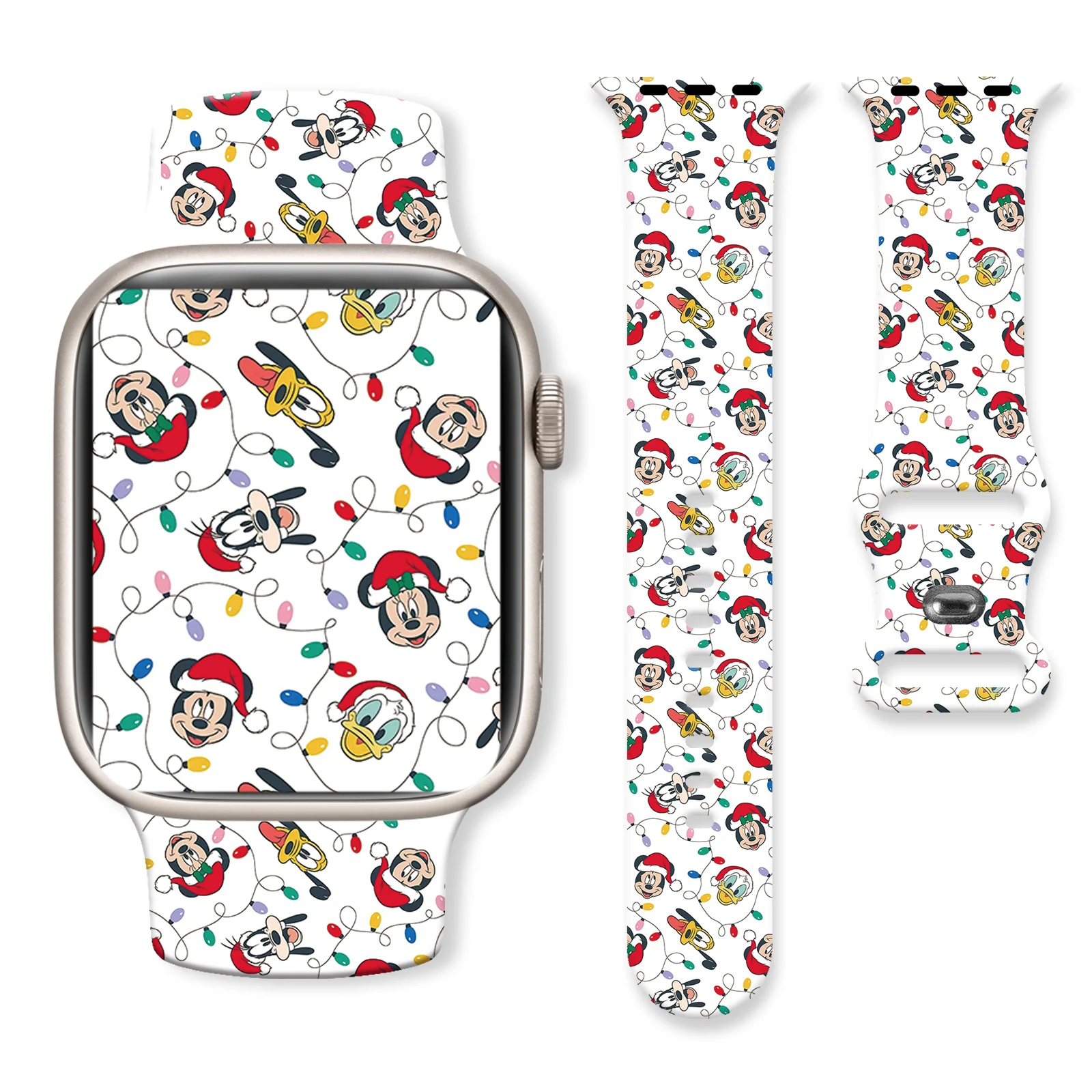

Disney Christmas for Apple for Watch 11 10 9 8 7 Silicone Band Replacable Bracelet for iWatch 46mm 42mm 41mm 40mm Watchband