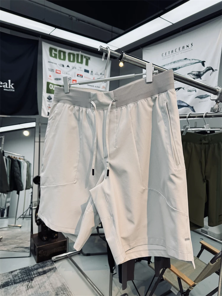 

Легкие спортивные брюки Qui Dry, мужские летние тонкие прохладные дышащие брюки для бега на открытом воздухе, прямые брюки «пять четвертей»