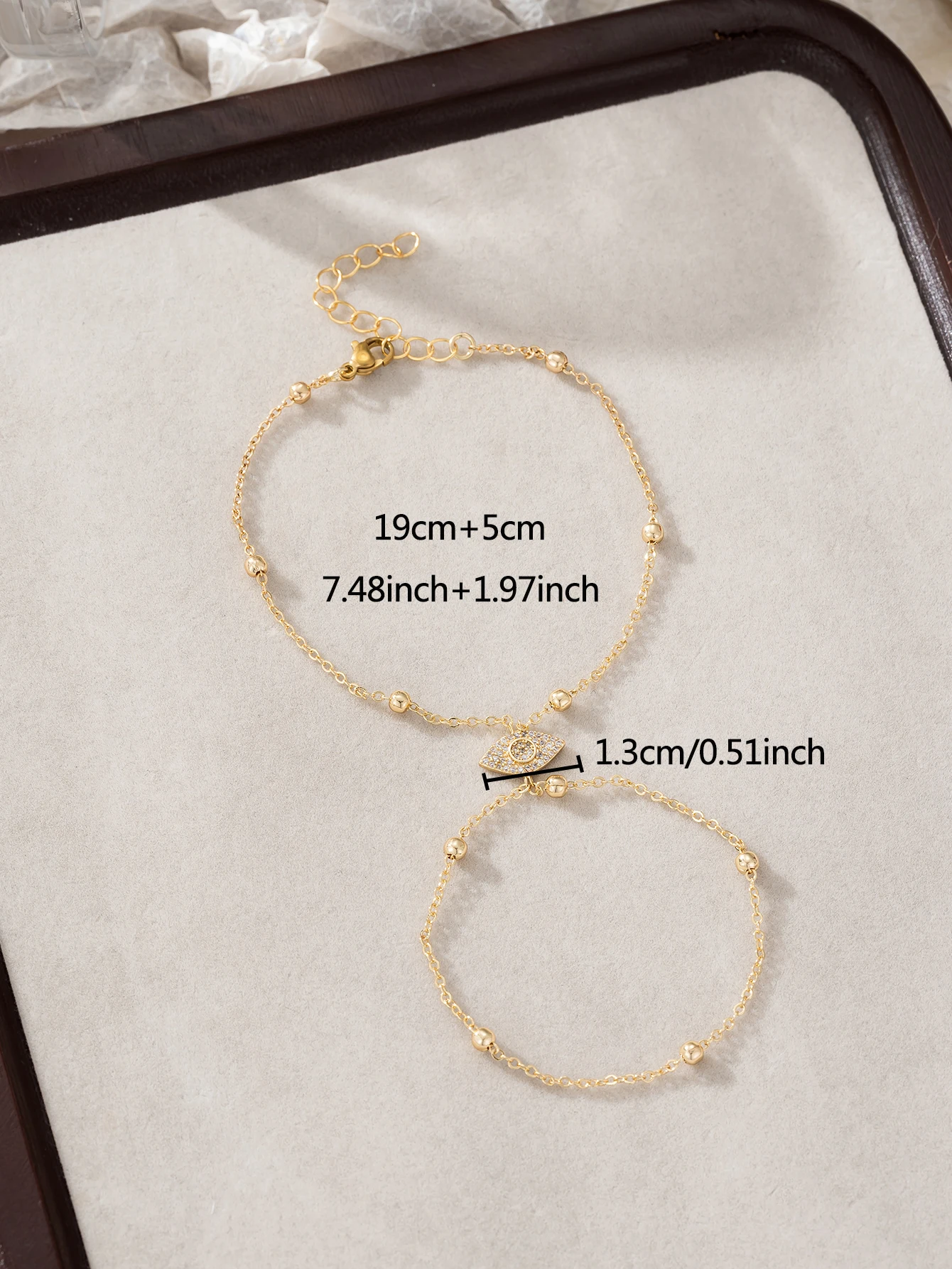 بسيطة ومبتكرة مكعب زركونيا قلادة عين الشيطان، سوار الاصبع، مجوهرات مهرجان الموسيقى