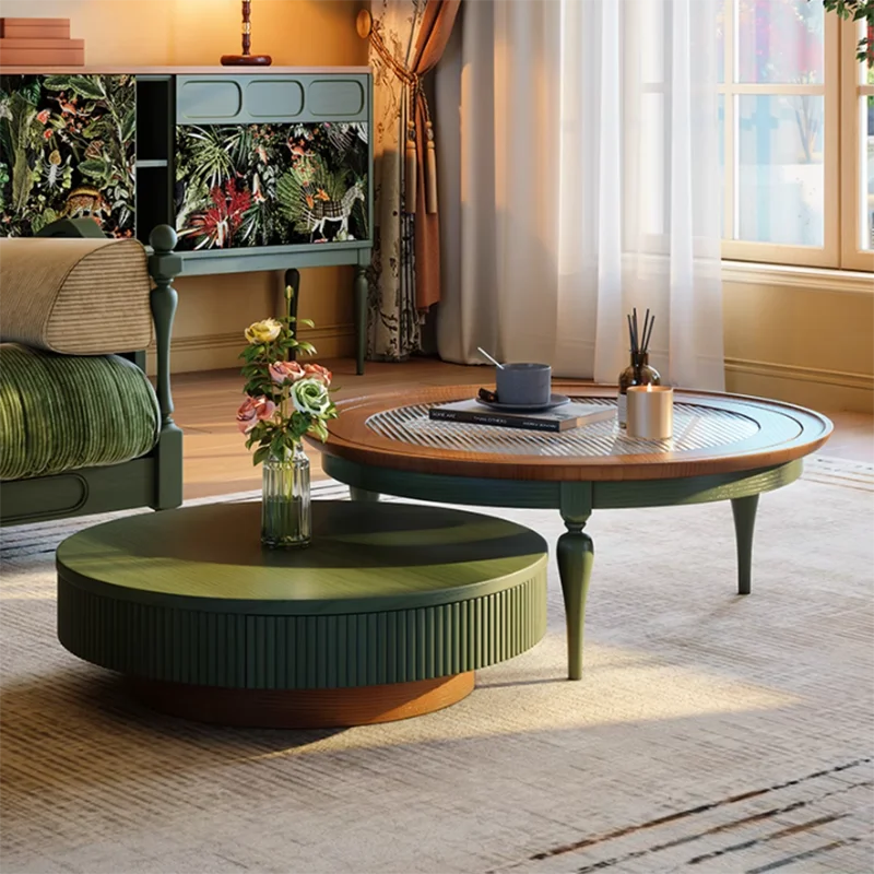 

Vintage Glam Coffee Table Midcentury Design European Luxury Coffee Table Round Beauty Meubles De Maison Salon Home Furniture