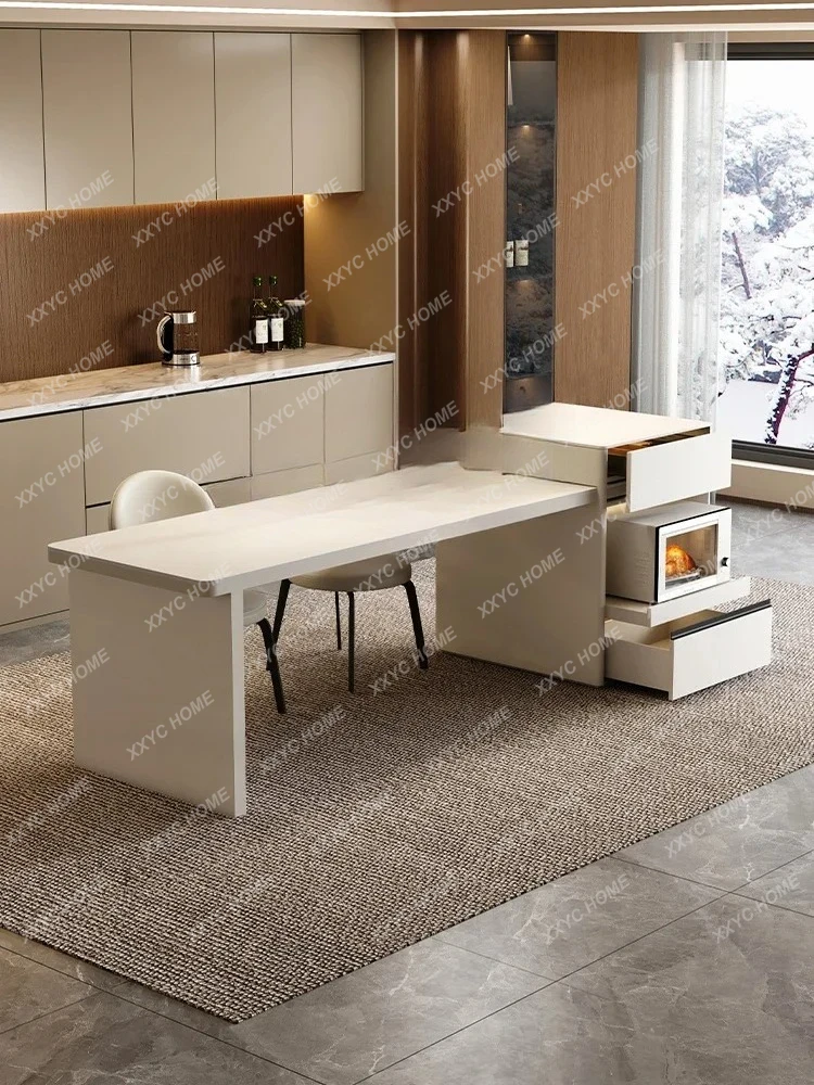 

A Dining table integrated modern simple light luxury high-end dining table guide table bar restaurant