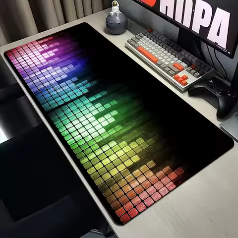 Colorful Music Theme Mouse Pad Large Computer Office Game Table Mat XXL Rubber Anti-slip Gaming Keyboard Mousepad Long Desk Pads