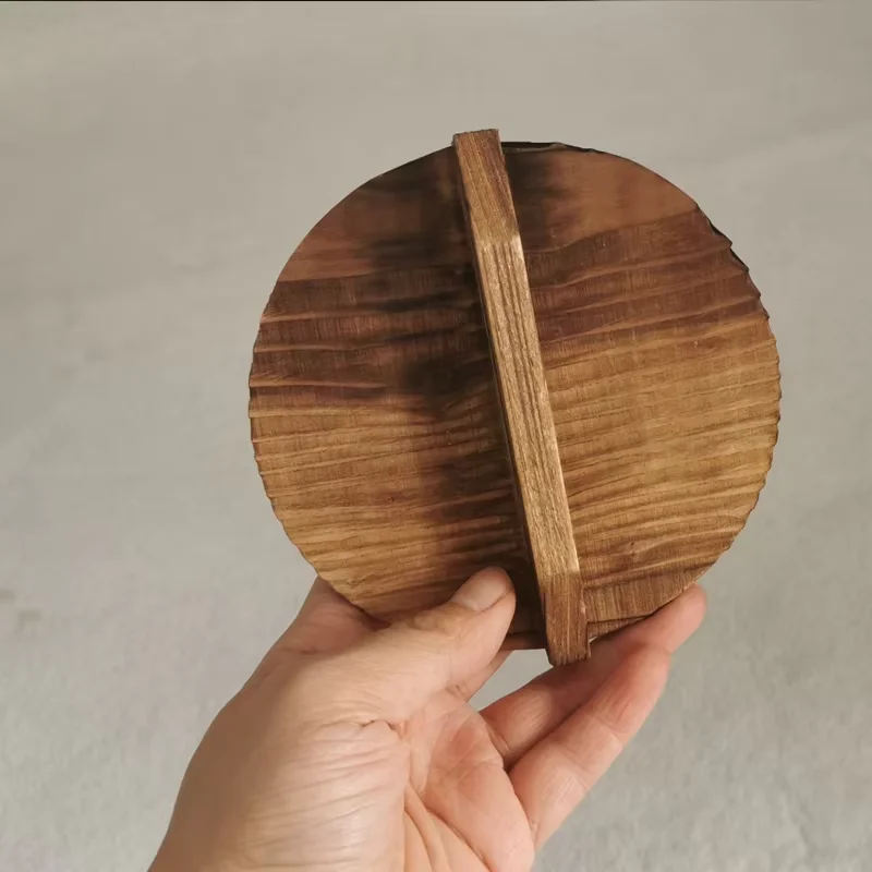 12.5cm Wok Stew Pot Wood Lid Wood Cover