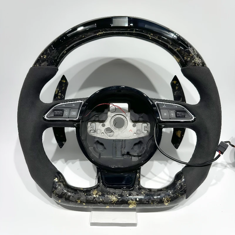 

Золотой кованый карбоновый руль с LED-подсветкой для самостоятельной сборки, премиум-класса, подходит для Audi A3 A4 A5 A6 S5 S3 S4 S7 A7, спортивный, гоночный