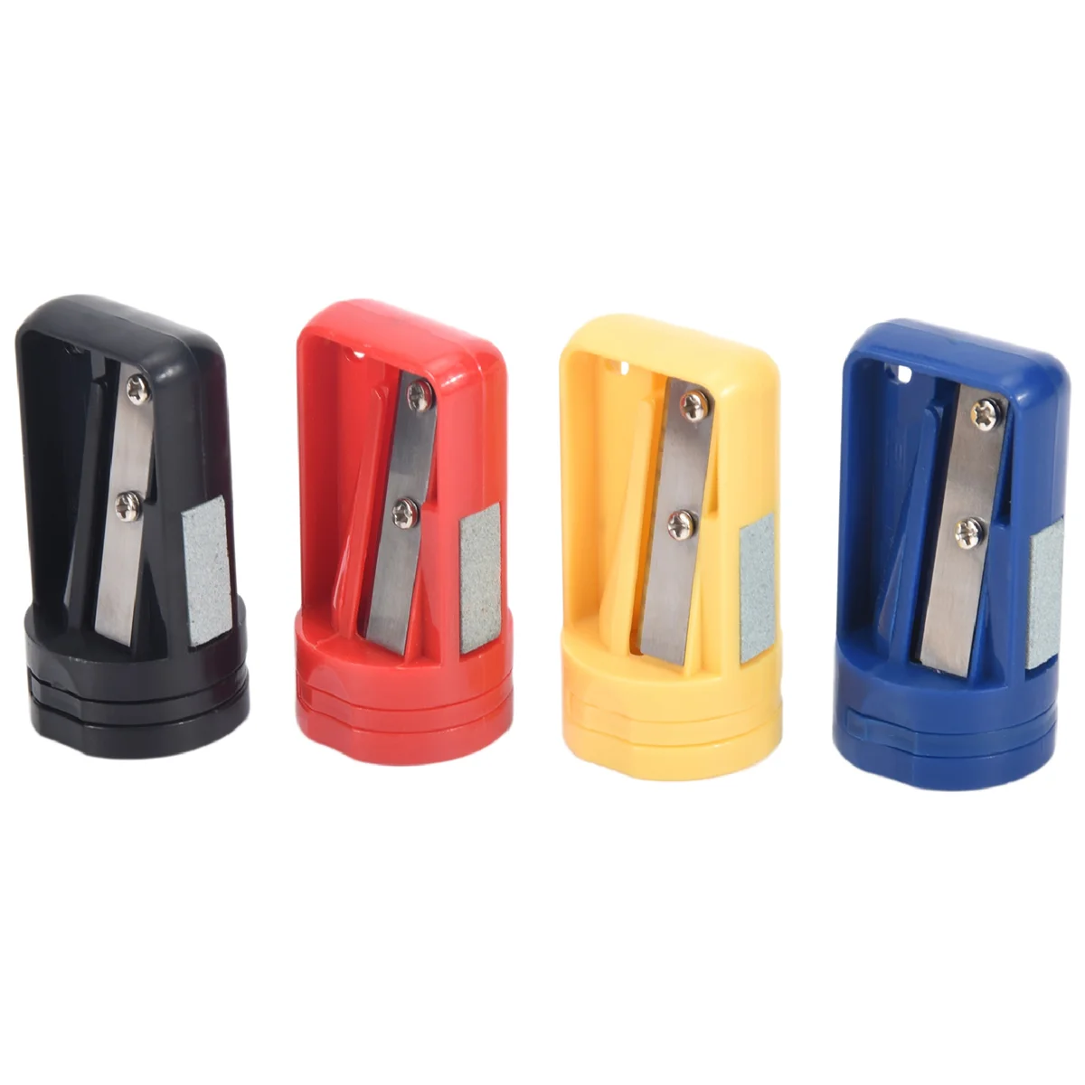 Carpenter Pencil Sharpener- 4 Pack Manual Pencil Sharpener for Flat Carpenter Pencils , Portable Pencil Sharpening Tool