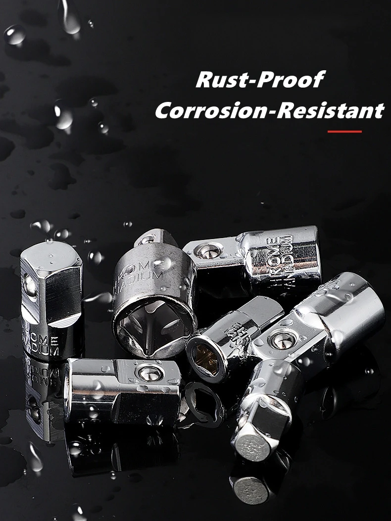 1/4" 3/8" 1/2" Ratschenschlüssel-Adapter, Ratsche/Stecknussverlängerung/Umrüstsatz aus Chrom-Vanadium-Stahl für die Wartung von Automobilen – Detail 8