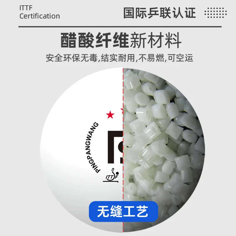 6 pz/scatola palline da ping pong 3 stelle palline da ping pong senza soluzione di continuità S40 + nuovo materiale per competizioni e allenamento di livello professionale