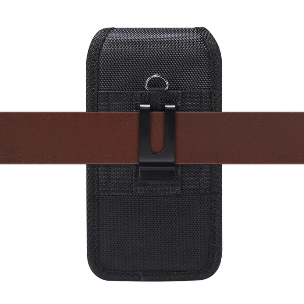 Wear-resistant Oxford fabric vertical two-layer belt hanging phone bag flip cover men's multi-functional waist bag
