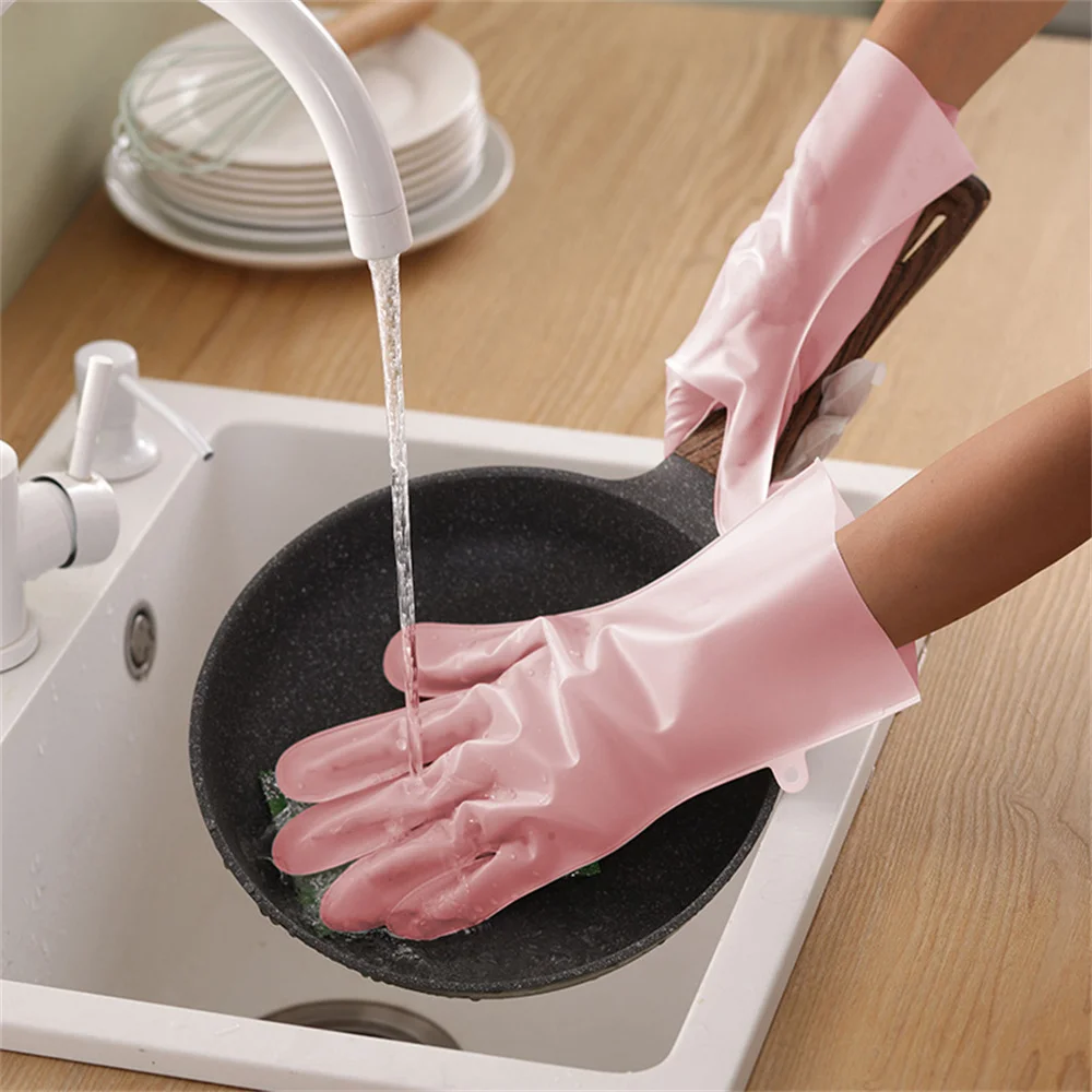 Latex Gloves For Cleaning Anti-scratch Durable Gloves Durable Antifouling Can Be Hung Rubber Gloves Dishwashing Gloves Lasting