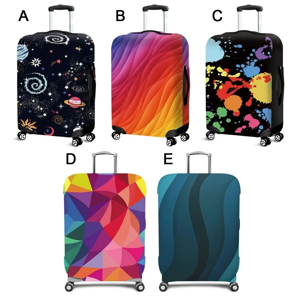 18-24inch Travel Luggage Protective Cover Useful Elastic Suitcase Cover Full Body Print Suitcase Trolley Protect Case Dust Cover