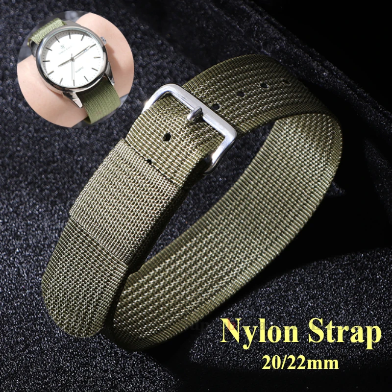 Нейлоновый ремешок, универсальный тканевый браслет 20 мм 22 мм для Samsung Galaxy Watch, военный спортивный ремешок для часов Huawei GT 2 3