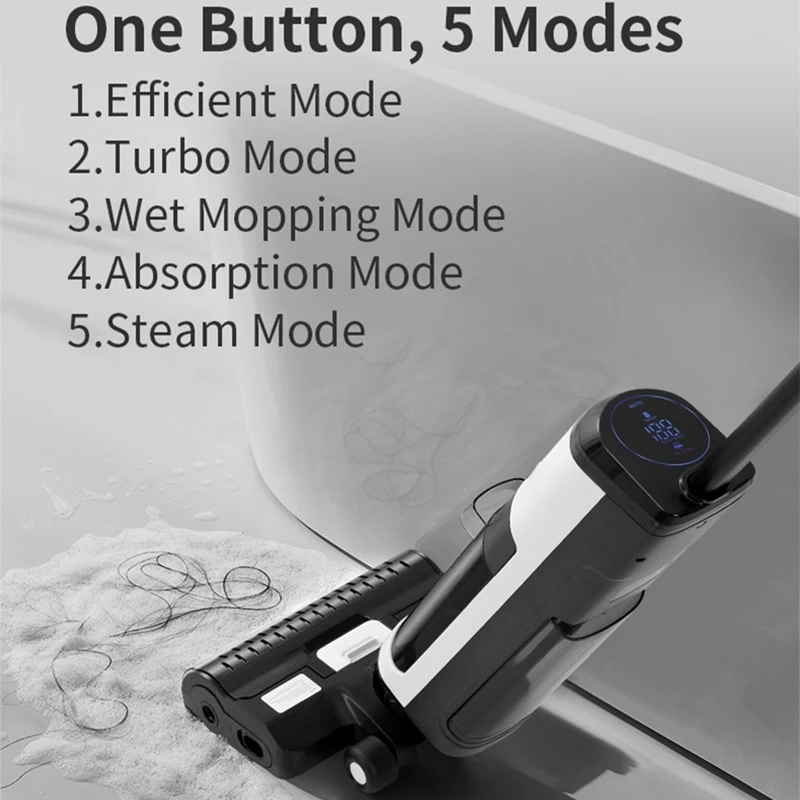 2025 Высококачественный беспроводной ручной паровой пылесос для влажной и сухой уборки RL9Max 14000Pa, бесщеточный, с сильным всасыванием, низкий уровень шума, рабочий время 40 минут