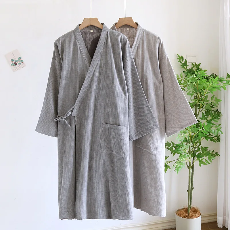 Koszule nocne Odzież męska Kimono Homewear Wiosna Jesień Lato Cienkie Wygodne Casual Fashion Oddychające Stylowe Luźne Duże