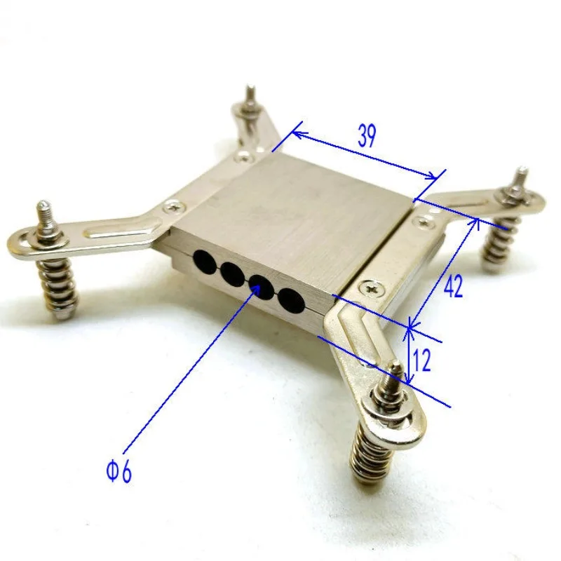 115X 1200 1700 AM4 AM5 heat pipe splint platen, nickel plated aluminum, can wear 4 6mm heat pipes