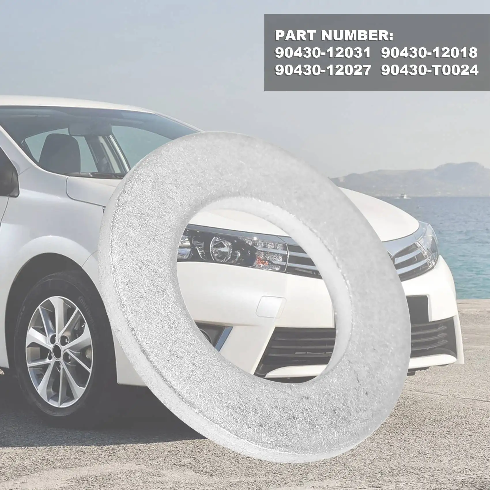 DT42-100PCS Oil Drain Plug Gaskets Crush Washers Seals Rings 12Mm Hole For Toyota For Scion For Lexus 90430-12031 9043012031