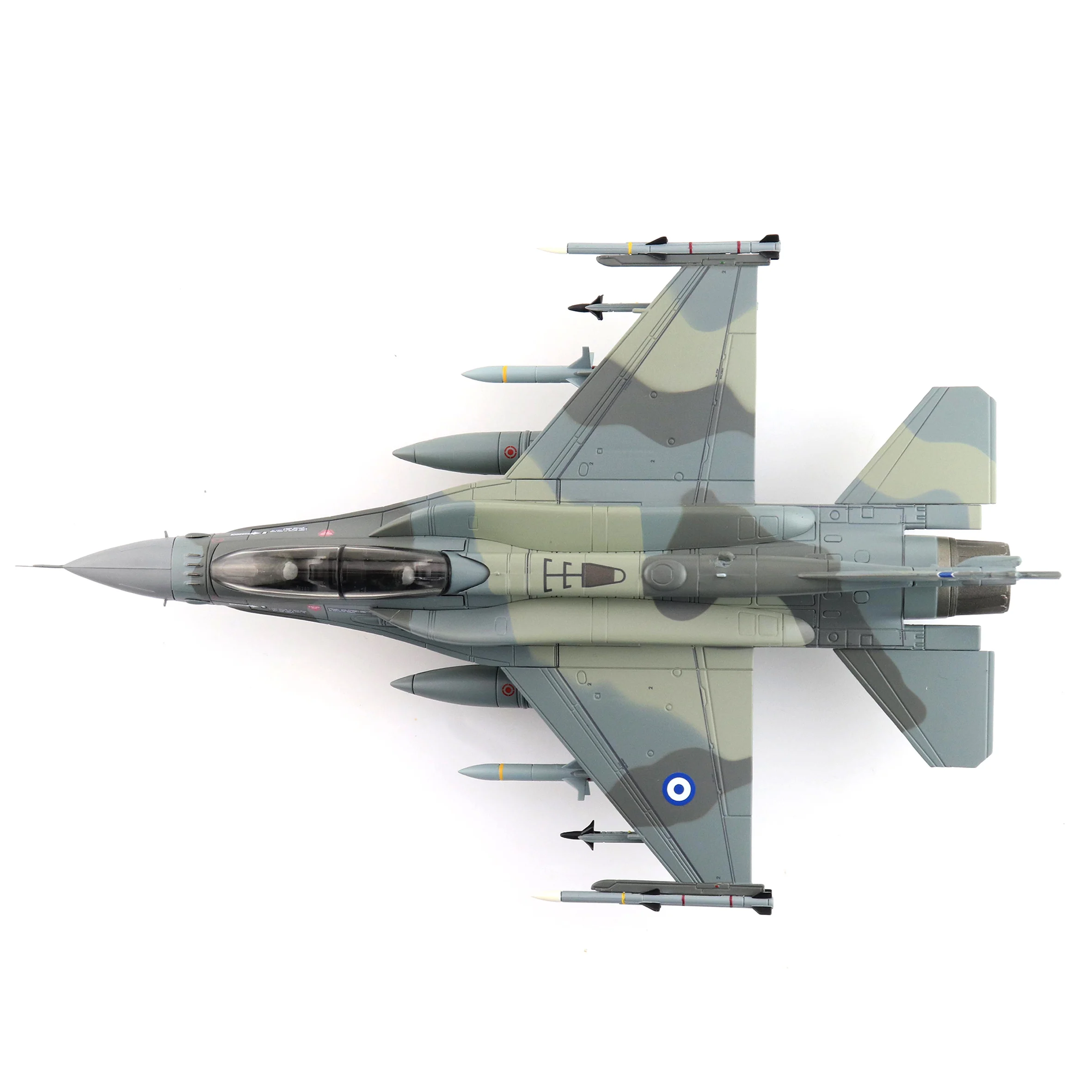 1/72 HA38023 F-16D fighter model Falcon 618 343 Hellenic Air Force (with 2 x AGM-88 misses) Alloy Collection Model