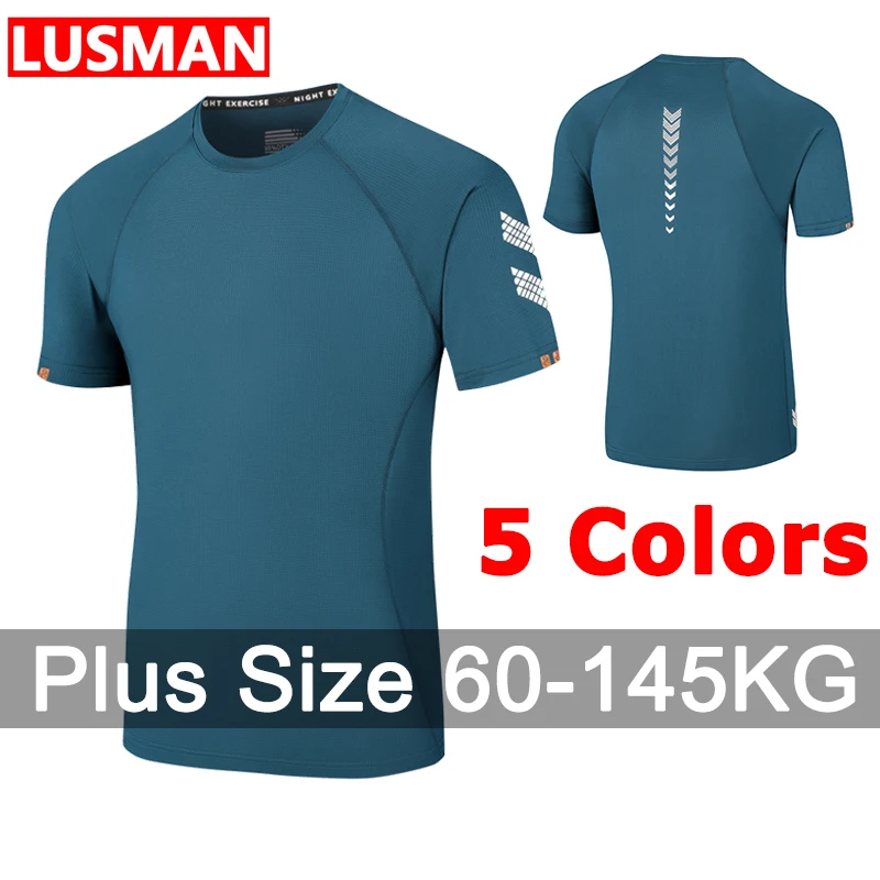 T-shirt for Men Plus Size S-9XL Quick Drying Sport T-shirt for Couples Round Neck Large Size Short Sleeve Tees for 50-145kg