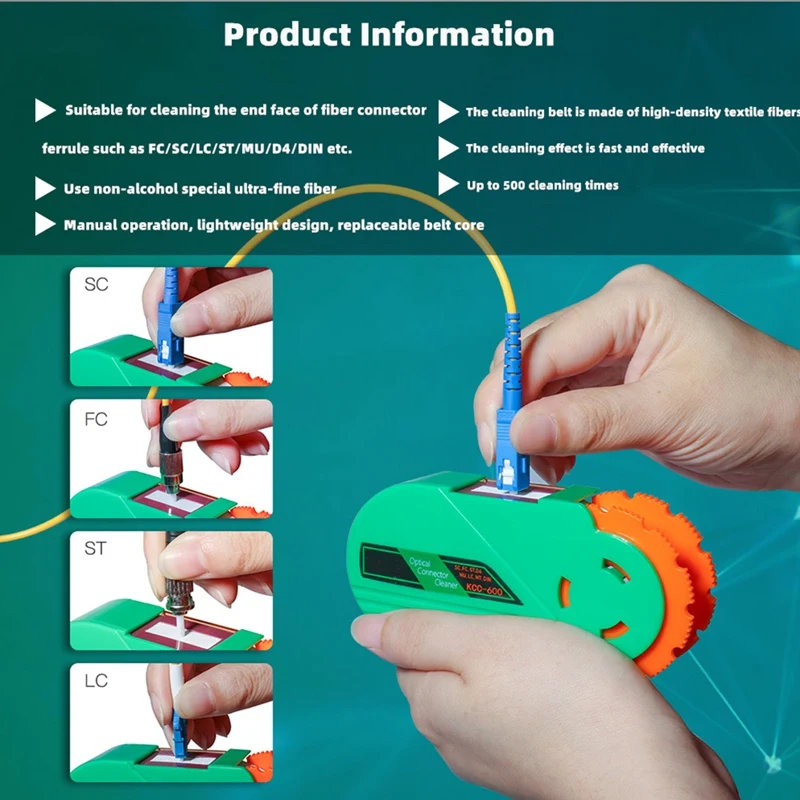 Fiber Optic Connector Cleaning Kit For SC FC ST D4 MU LC MT DIN Adapter Ferrule-Single And Multi Mode Optical Connectors