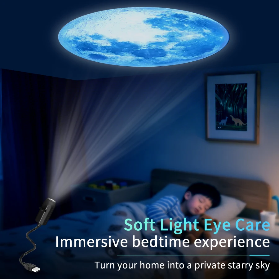 5V USB Direct Insertion Projection Light Planet/Halloween Theme Replacement Light Strip Indoor Ceiling Decorate Projection Light