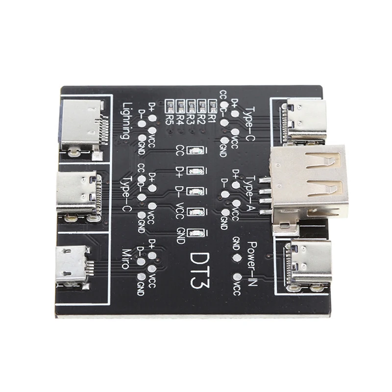 DT3 كابل بيانات كشف مجلس كابل يو اس بي تستر ل نوع C مايكرو USB C ماس كهربائى على الخروج التبديل تشخيص لوحة اختبار أداة #5