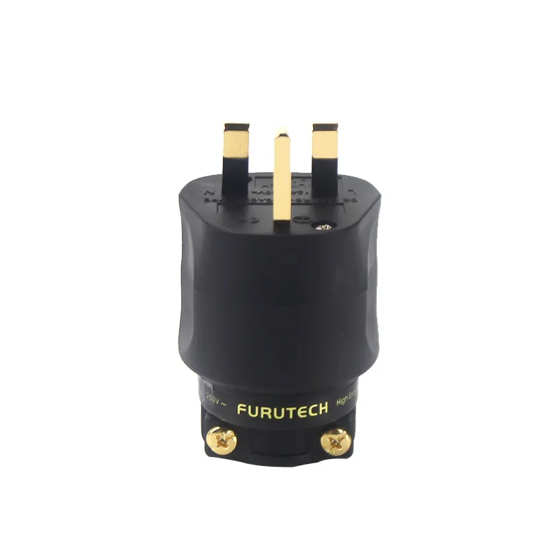Adaptador de Audio HiFi Furutech Electric UK AC, FI-UK enchufe de alimentación, conector IEC chapado en oro/rodio
